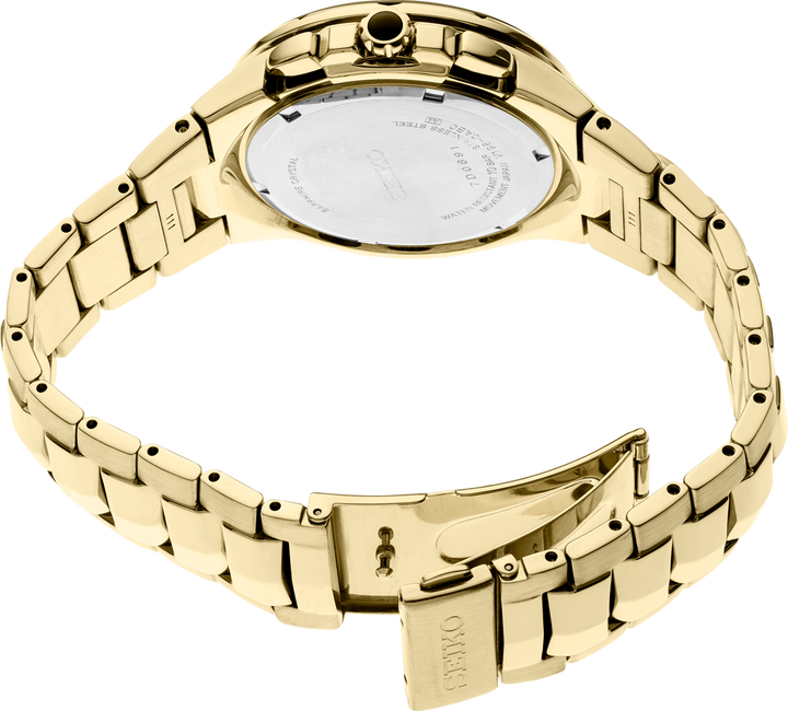 Seiko SSC700 watch, caseback view