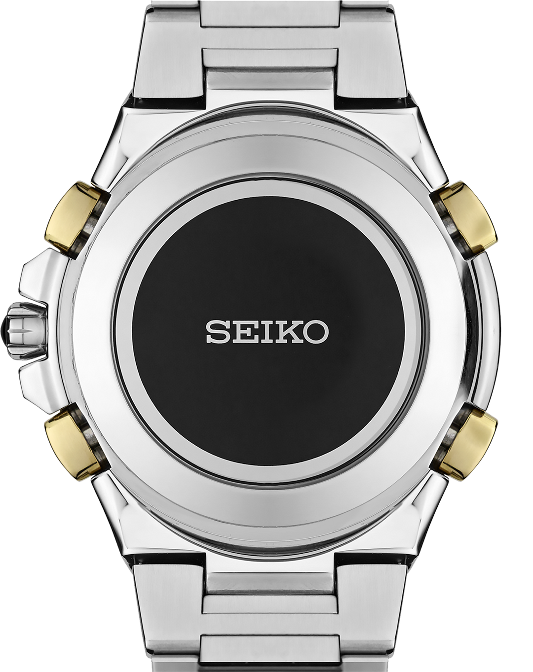 Seiko SSG010 watch, caseback view