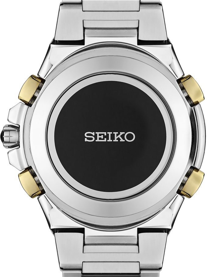 Seiko SSG010 watch, caseback view
