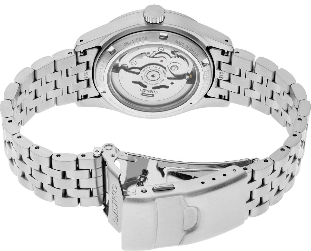 Seiko SSK023 5 Sports Field GMT automatic watch see-through caseback