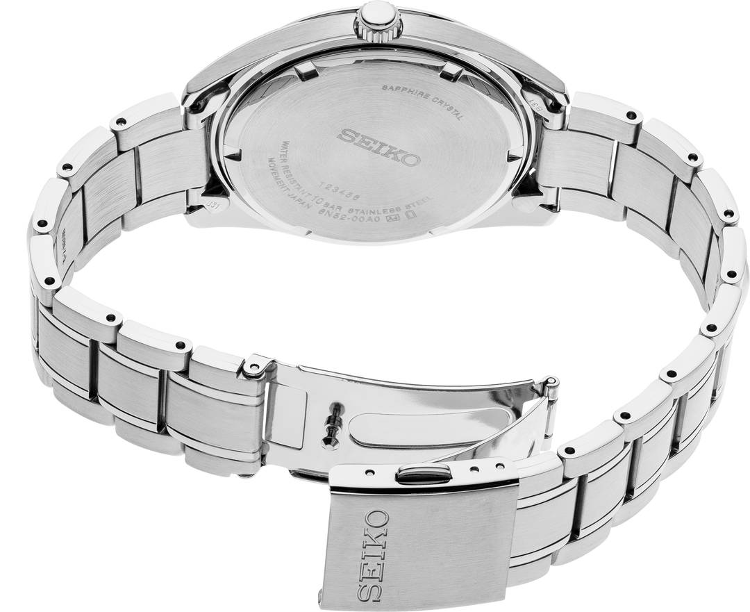 Seiko SUR309 watch, caseback view