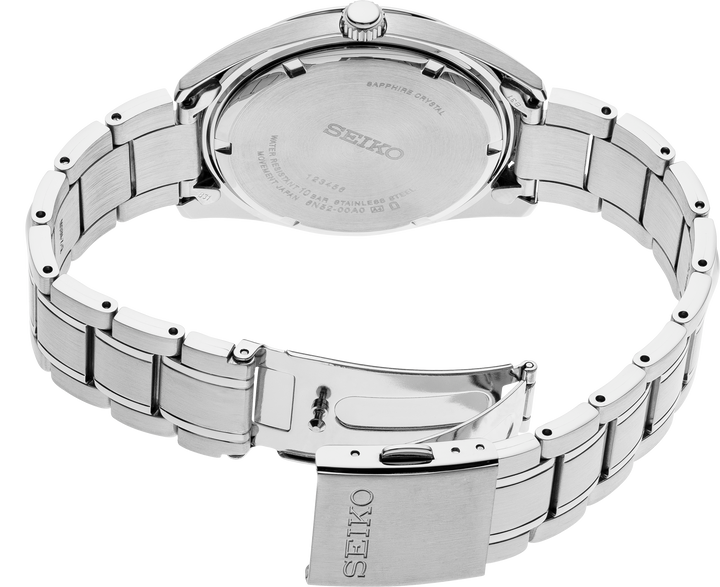 Seiko SUR309 watch, caseback view