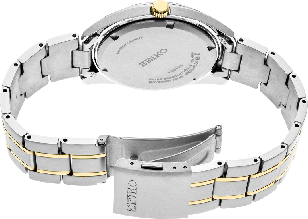 Seiko SUR377 watch, caseback view