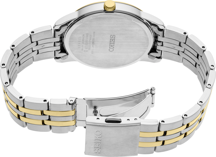 Seiko SUR402 watch, caseback view