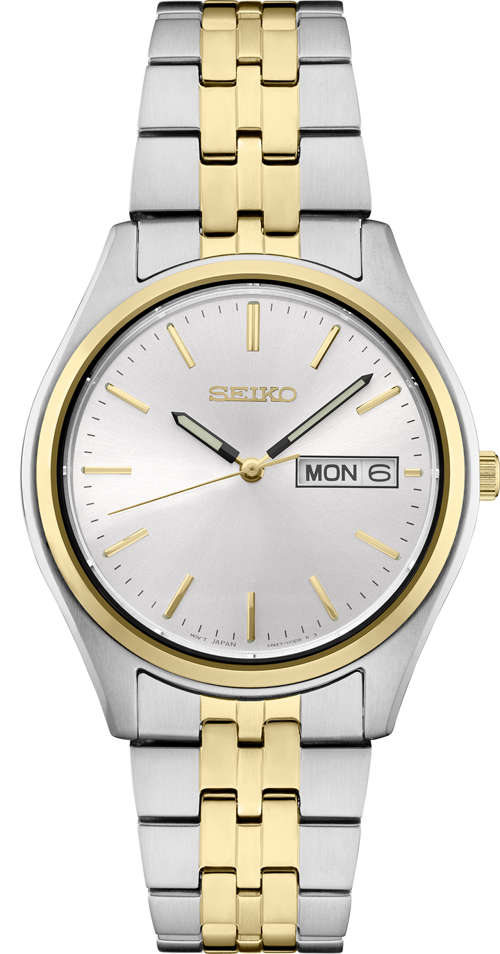 Seiko SUR430 Essentials Two-Tone Quartz Day-Date Watch - view 1