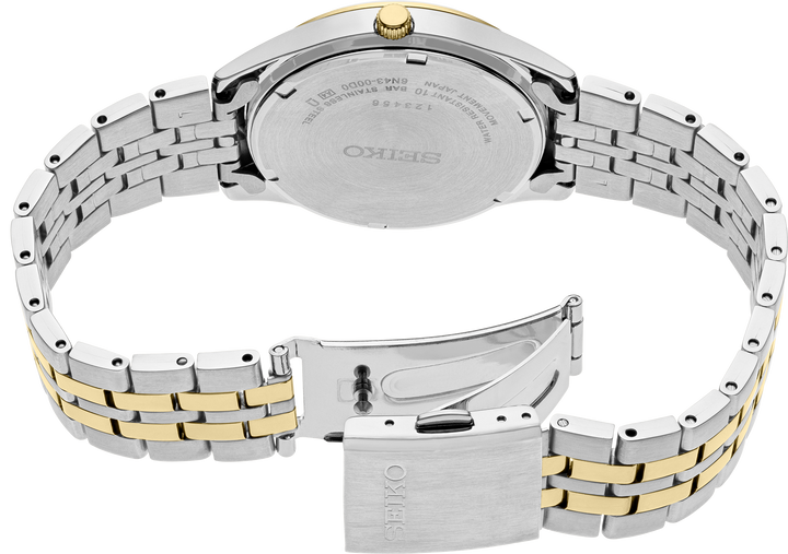 Seiko SUR432 watch, caseback view