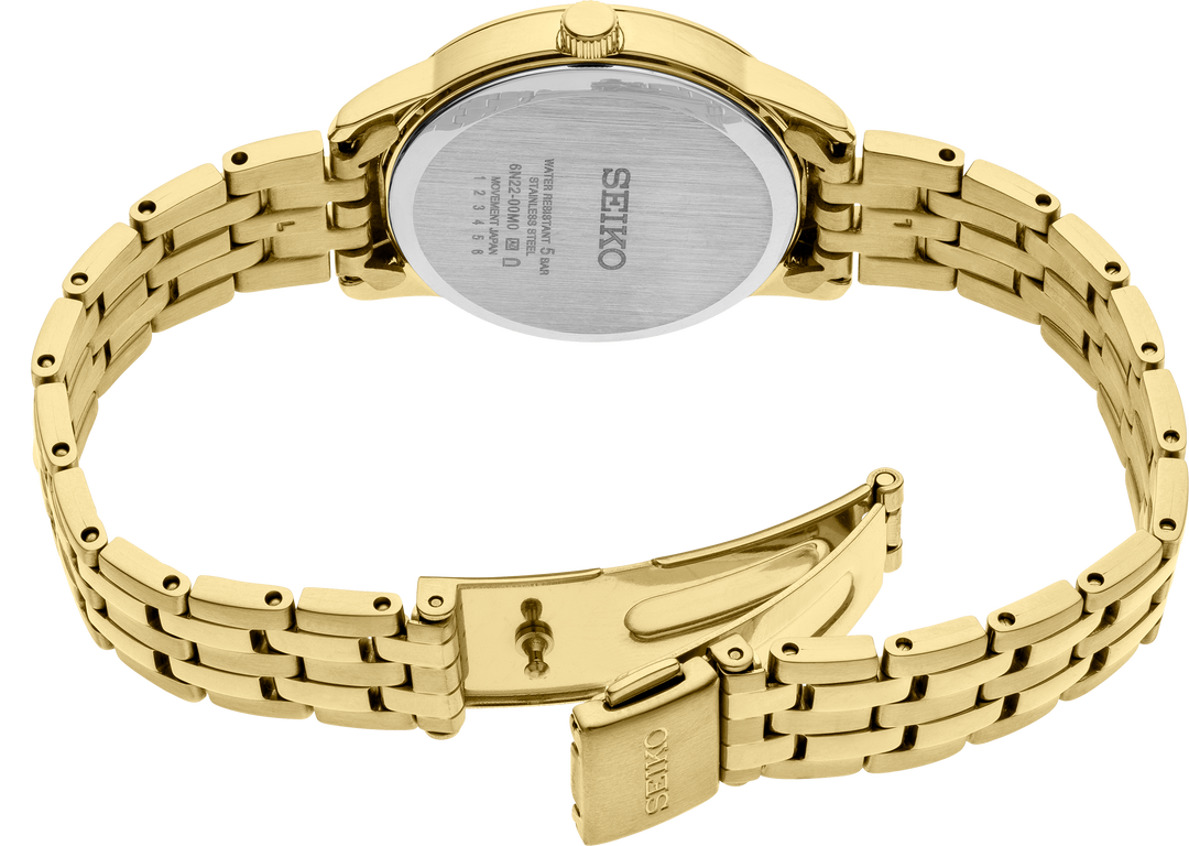 Seiko SUR444 watch, caseback view