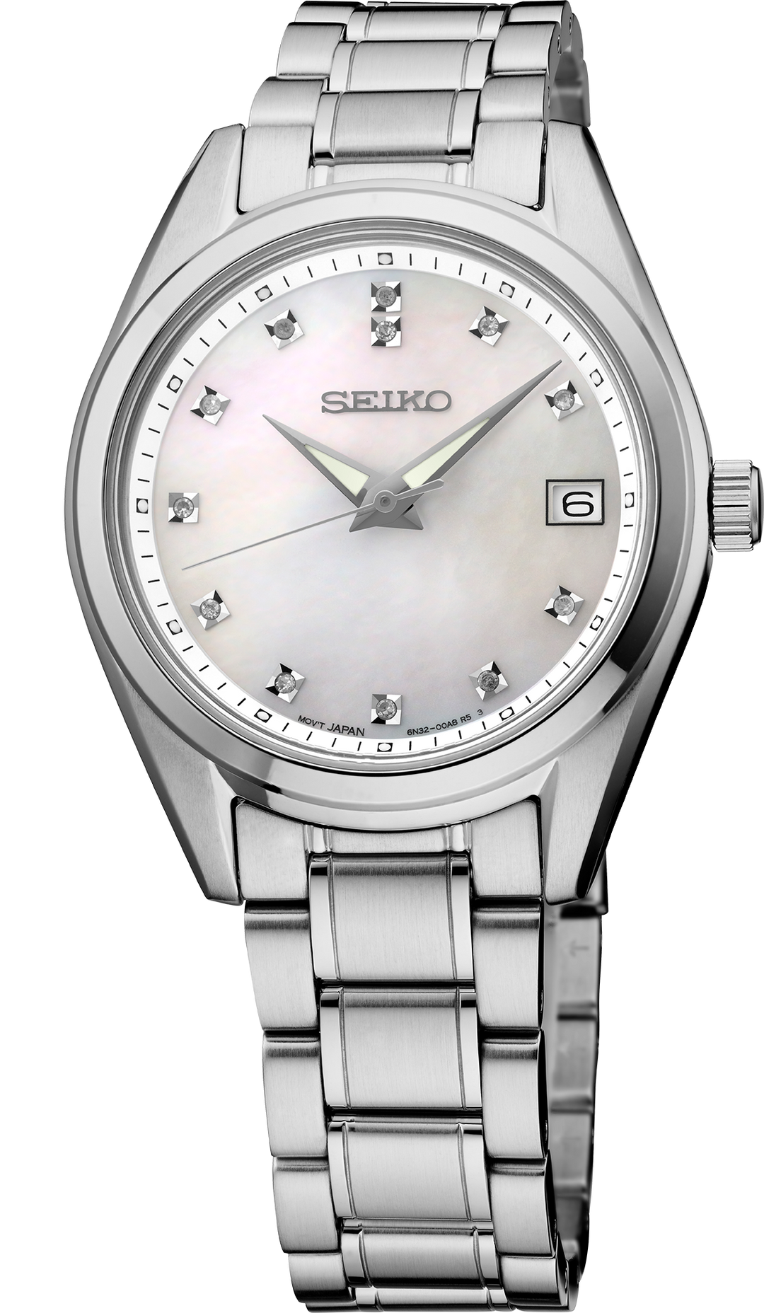 SEIKO SUR579 Ladies Diamond Quartz Watch - Watch Technicians Store