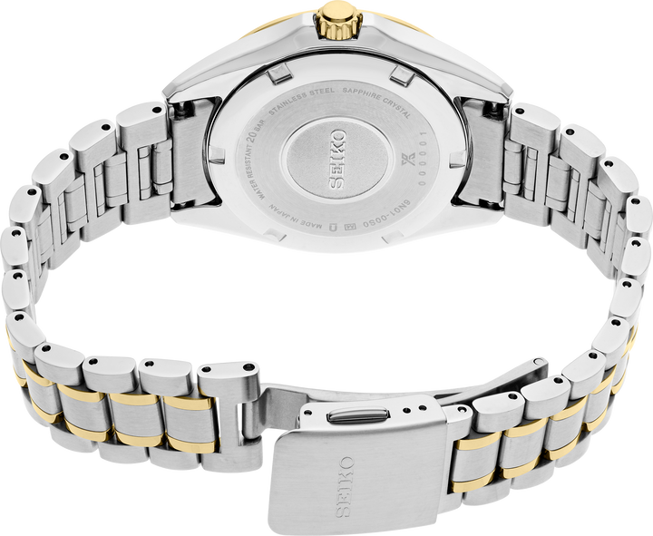 Seiko SUR608 ladies quartz watch caseback and bracelet