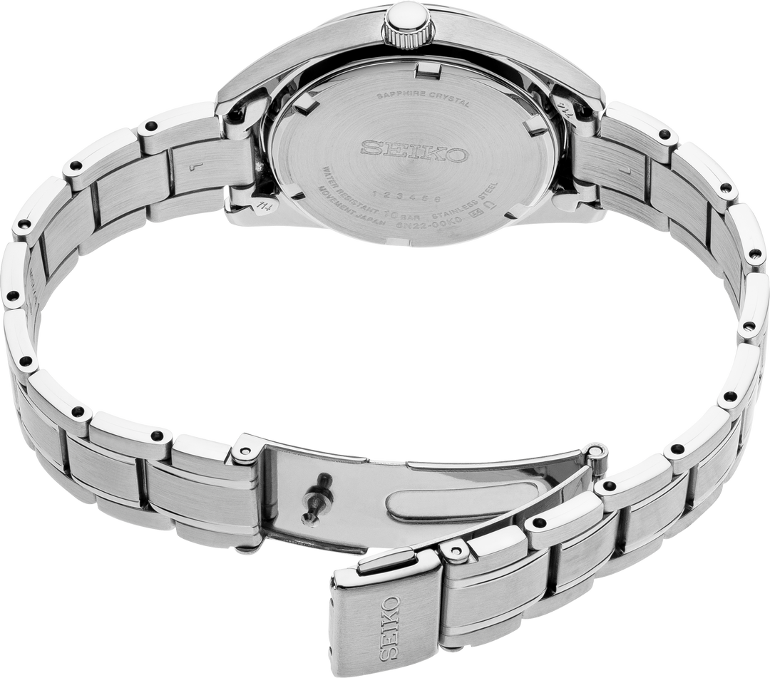Seiko SUR633 watch, caseback view