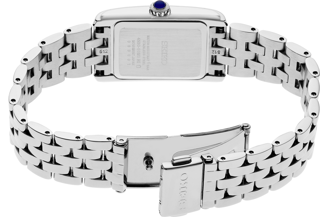 Seiko SWR085 Ladies Essentials watch caseback and bracelet