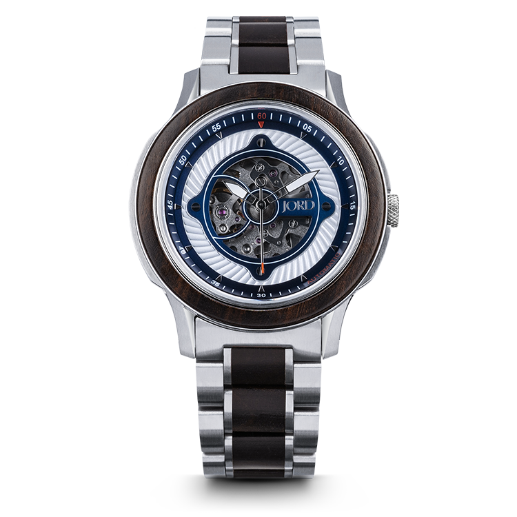 JORD Stearman Dark Sandalwood and Stainless front view