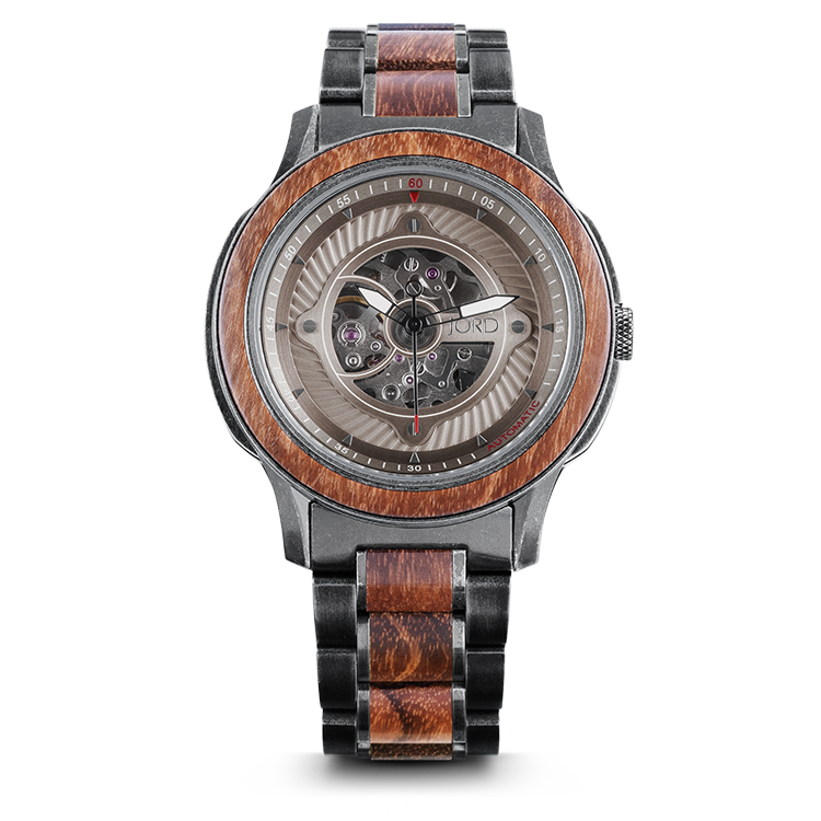 JORD Stearman Tigerwood and Distressed Khaki front view