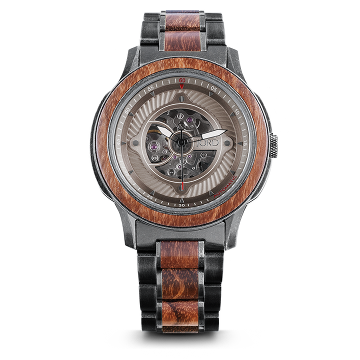 JORD Stearman Tigerwood and Distressed Khaki front view