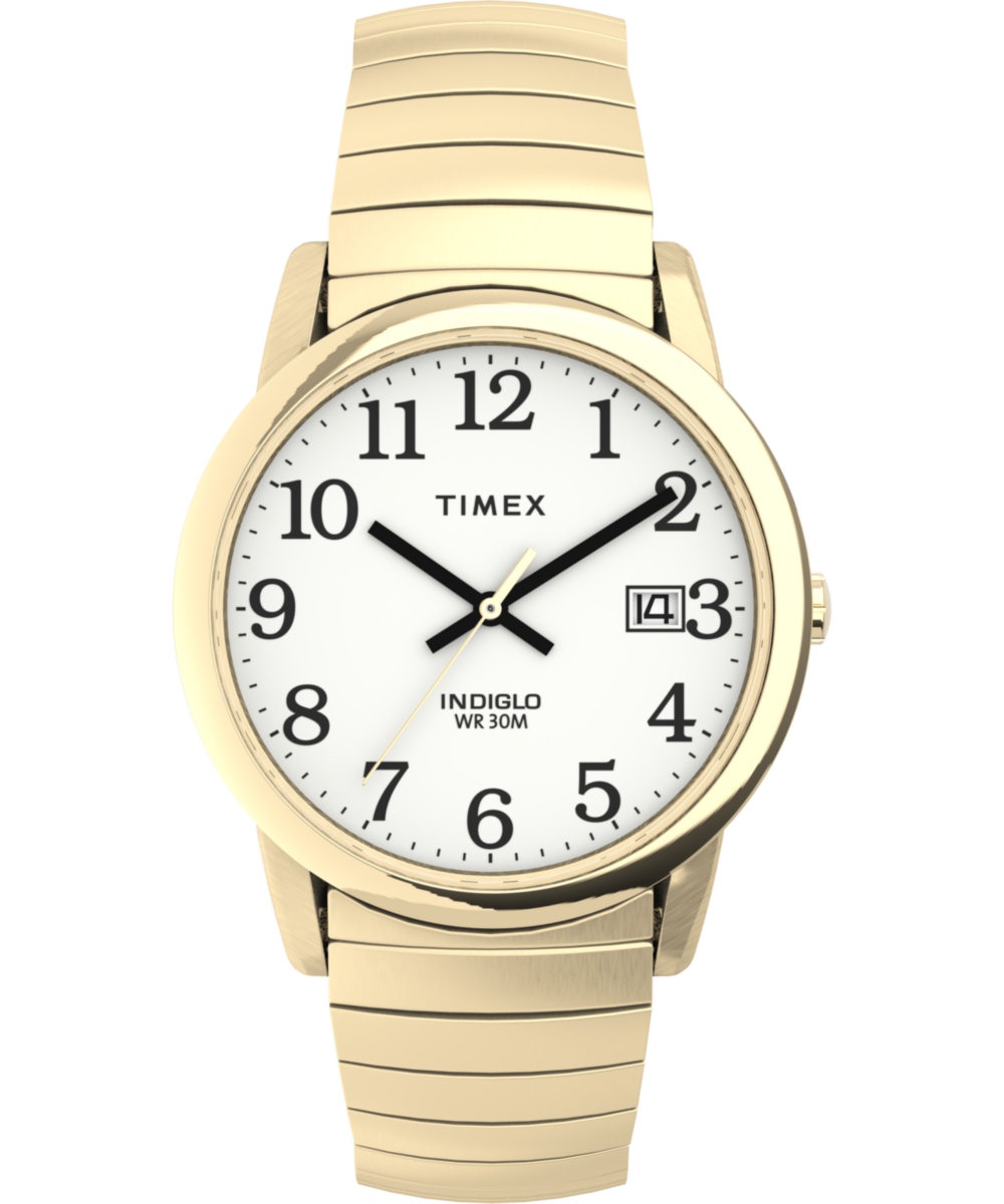 Timex Easy Reader 35mm Gold-Tone Expansion Band Watch T2H301 front view