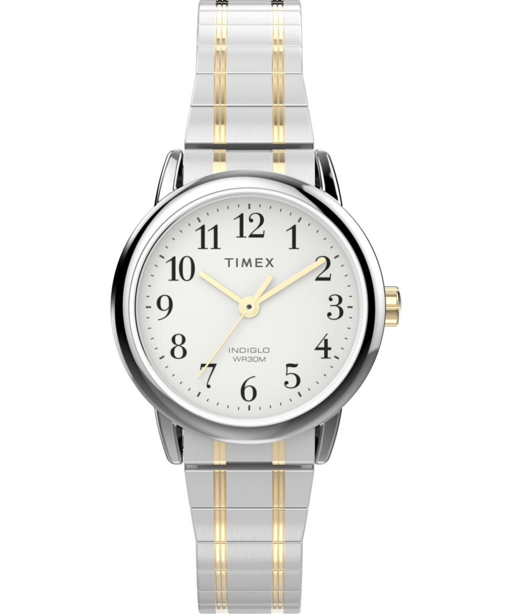 Timex Easy Reader TW2W52500 25mm two-tone expansion band watch front view