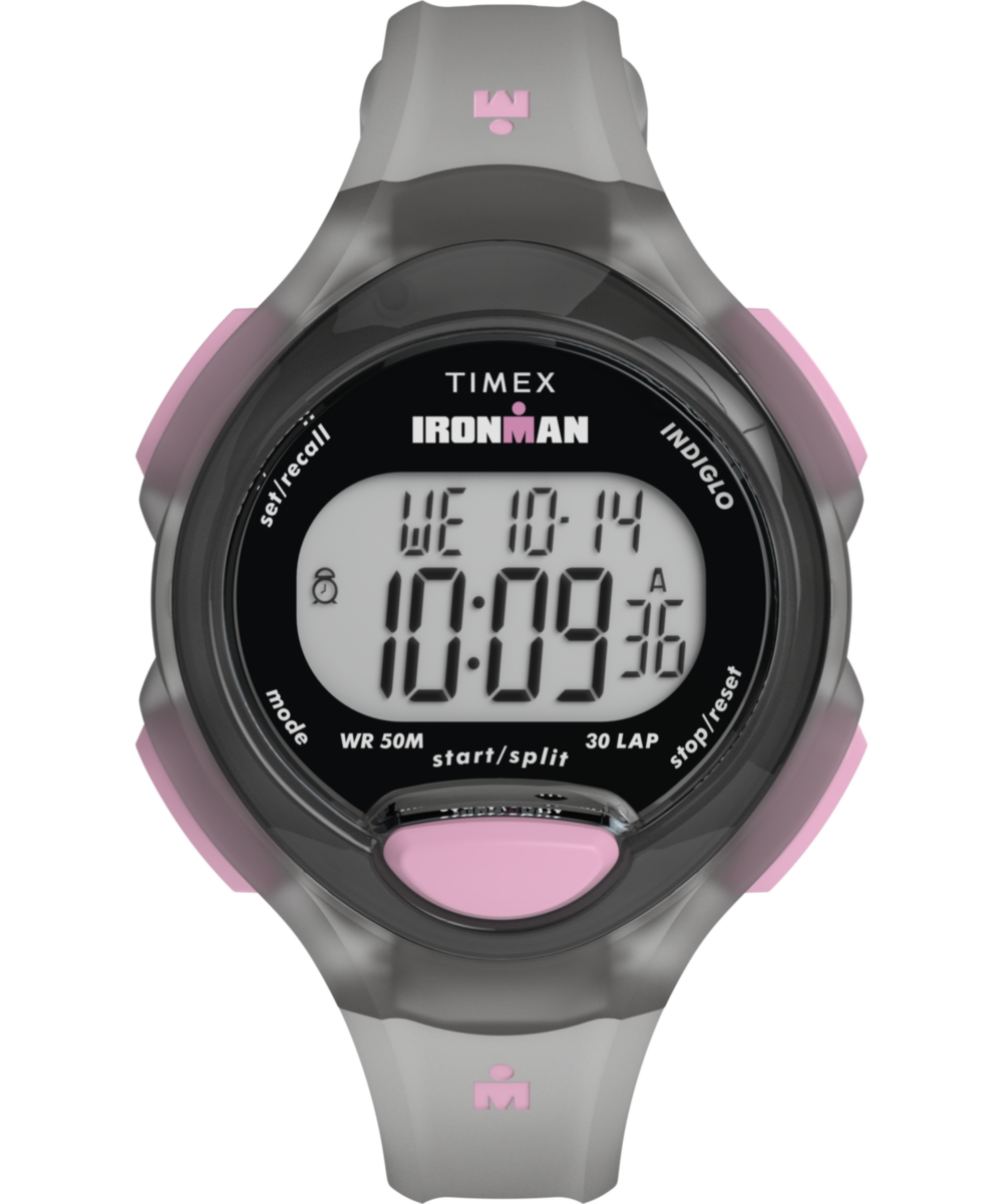 Timex Ironman Essential 30 translucent black resin digital watch TW5M65700
