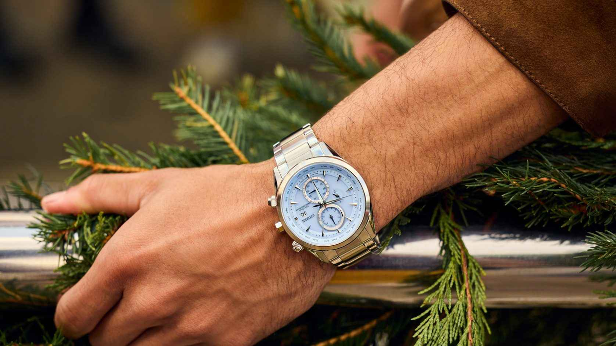 Citizen AT8260-51M Sport Luxury watch worn on a wrist
