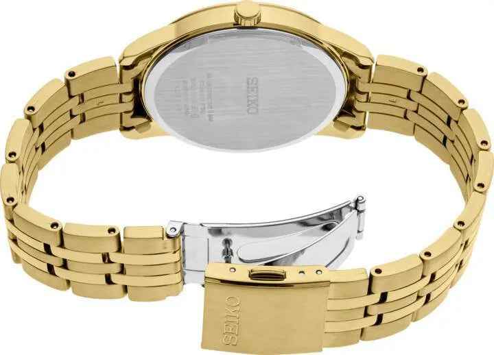 Seiko SUR442 Essentials Gold-Tone Quartz Watch - view 3