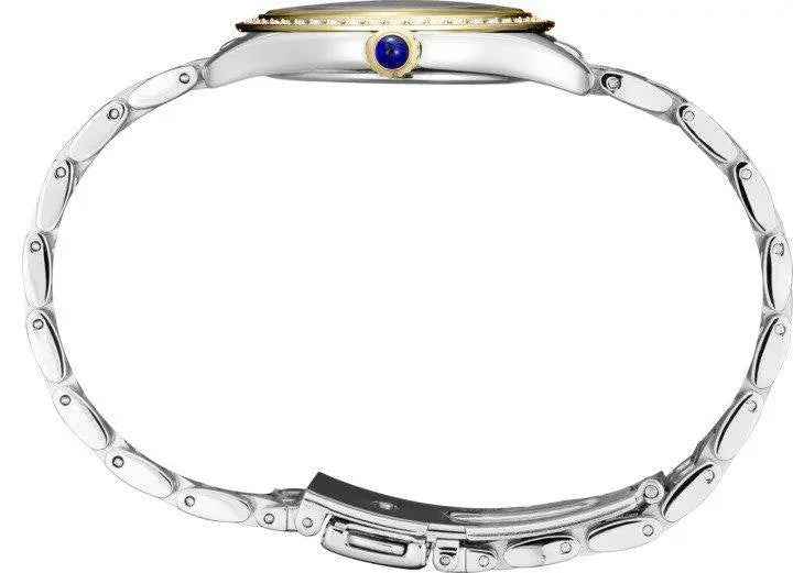 Seiko SUR392 women's Crystal Collection quartz watch angled view