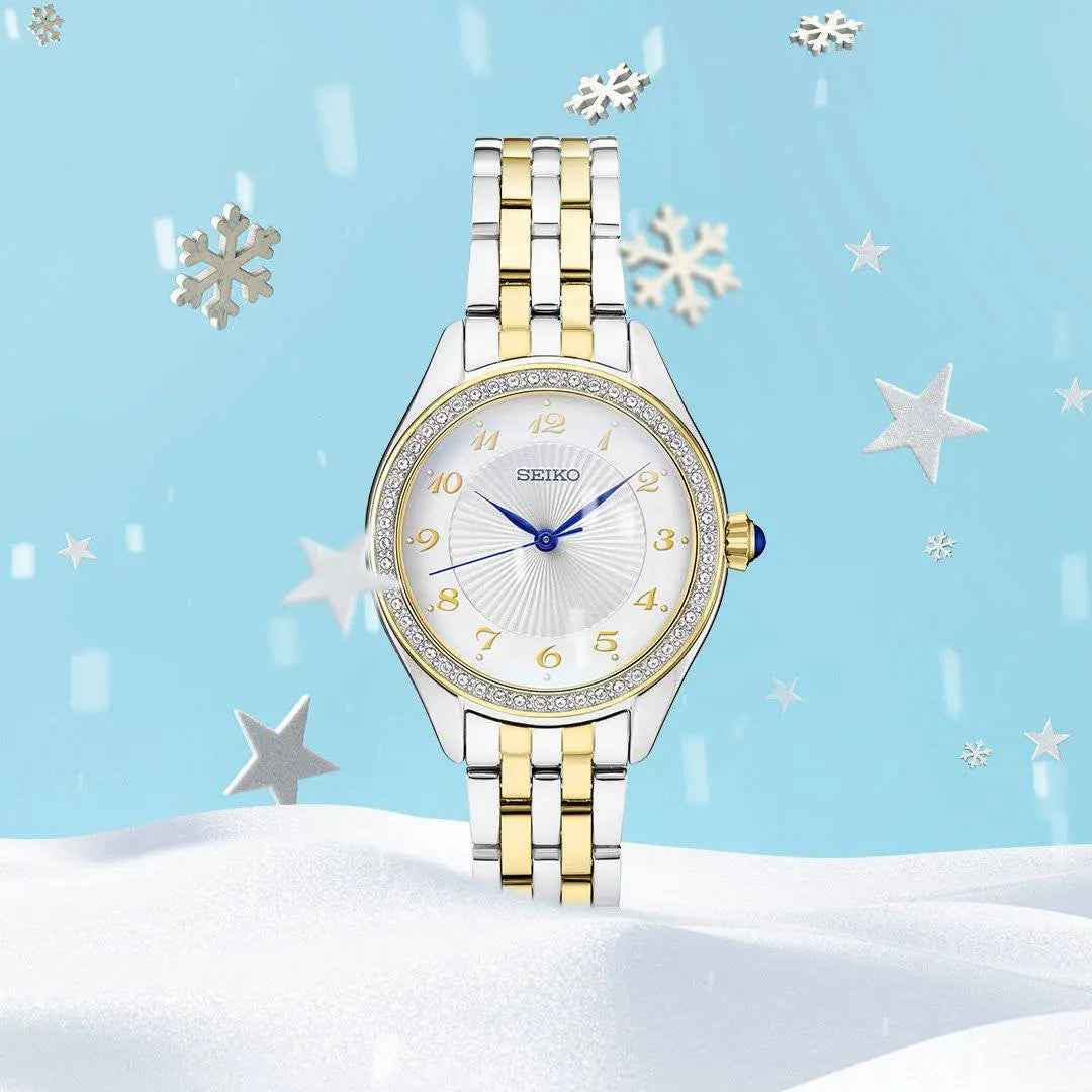 Seiko SUR392 women's Crystal Collection quartz watch bracelet view