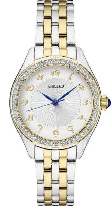 Seiko SUR392 women's Crystal Collection quartz watch front view
