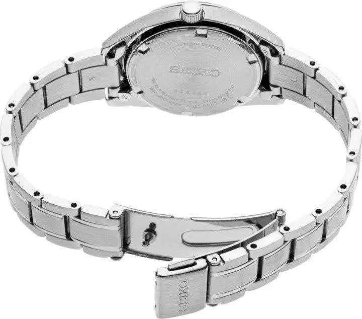 Seiko SUR633 women's Essentials quartz watch angled view