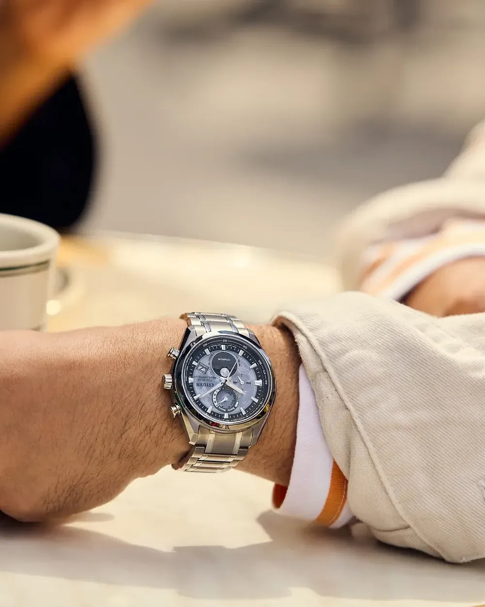 BY1010-57H watch worn on a wrist
