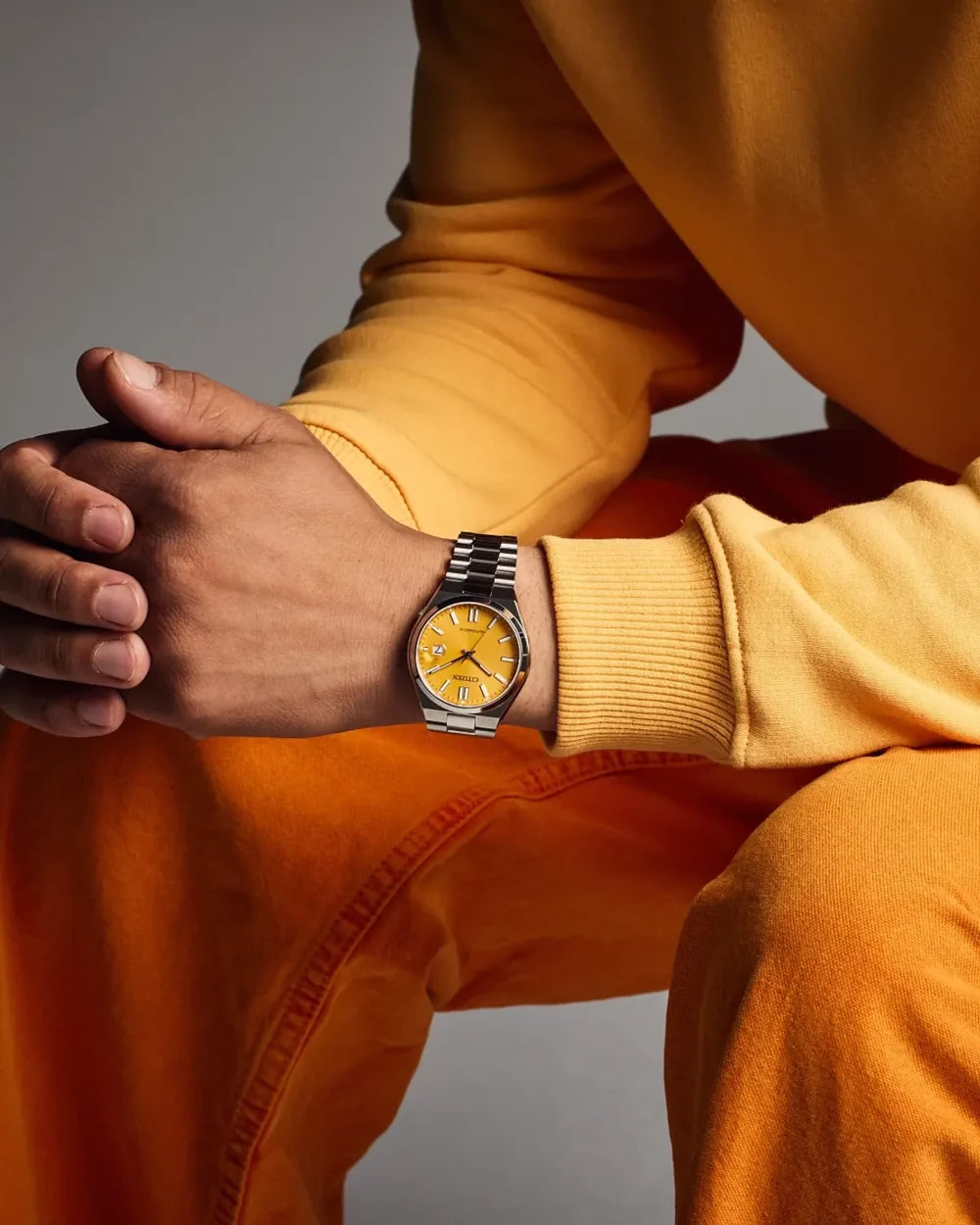 NJ0150-56Z watch with a 40mm case worn on a wrist